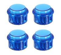 sourcing map 4 Pcs Arcade LED Lights Push Button (30mm) - 5A 12/24V LED Illuminated Game Push Button for Arcade Machine/Fighting Stick/Video Gaming Controller, Blue