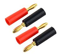 sourcing map 4 Pcs Banana Plugs, Speaker Wire Banana Plug Connector Closed Screw Type Speaker Audio Adapter for Speaker, Wire, Home Theater, Wall Plates, Red Black