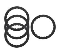 sourcing map 4 Pcs Bar Stool Leg Protectors Ring Non Slip Silicone Chair Leg Floor Protector for 14.5" to 16.5" Round Base Pads Bottom Protect Wooden Floor No Scratches No Noise, Black