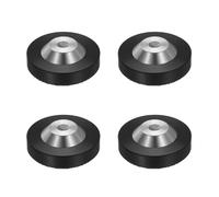 sourcing map 4 Pcs Black Speaker Isolation Feet,39x13mm Stainless Steel Shock Absorption Base Pad Anti Vibration Amplifier Stand Feet Mat for Audio CD Home Theater Sound System