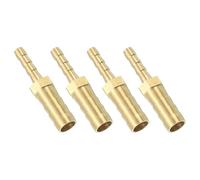 sourcing map 4 Pcs Brass Hose Barb Fitting Straight Connector Coupler, 5/16" x3/16 ID Brass Fitting Air Hose Fittings Reducer for Connecting Water Fuel Air, Oil Hoses