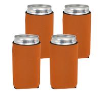sourcing map 4 Pcs Can Cooler Sleeve, 12oz Insulated Neoprene Beer Bottle Cooler Covers Non-Slip Soda Can Sleeves Standard Drink Holder for Beer Soda and Water Bottles, Orange