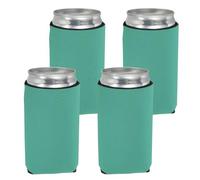 sourcing map 4 Pcs Can Cooler Sleeve, 12oz Insulated Neoprene Beer Bottle Cooler Covers Non-Slip Soda Can Sleeves Standard Drink Holder for Beer Soda and Water Bottles, Cyan