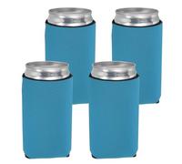 sourcing map 4 Pcs Can Cooler Sleeve, 12oz Neoprene, Light Blue | Insulated Beer Bottle Cooler Covers,Non-slip Soda Can Sleeves,Standard Drink Holder,for Beer Soda and Water Bottles