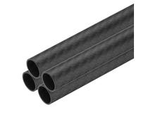 sourcing map 4 Pcs Carbon Fiber Tube 14 x 16 x 330mm Matte Surface Rod 3K Roll Wrapped Pure Carbon Round Tubing for RC Airplane Multicopter