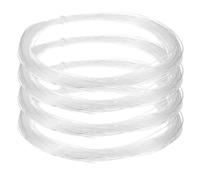 sourcing map 4 Pcs Clear Fishing Line Wire 328ft Nylon Fishing String Wire 0.7mm Monofilament Invisible Cord for Hanging Decorations Balloon Crafts Jewelry Beading Making