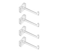 sourcing map 4 Pcs Clear Mini Acrylic Hooks 4.3CM 2 Inch Supermarket Shelf Display Hooks, Transparent Organizer Hangers for Supermarket Shelving, Retail Stores, Organization