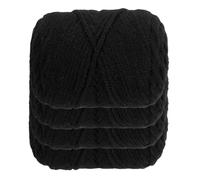 sourcing map 4 Pcs Crocheting Yarn, 3mm Black 100% Acrylic Yarn 80G/2.8oz Sport Weight Yarns Bulk Soft and Fluffy Yarns for Knitting DIY Crochet Crafts Blankets Gift,88 Yards Total