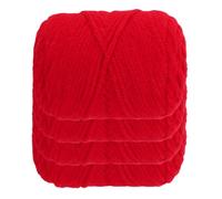 sourcing map 4 Pcs Crocheting Yarn, 3mm Red 100% Acrylic Yarn 80G/2.8oz Sport Weight Yarns Bulk Soft and Fluffy Yarns for Knitting DIY Crochet Crafts Blankets Gift,88 Yards Total
