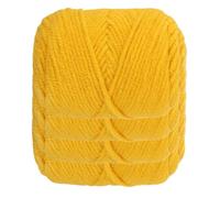 sourcing map 4 Pcs Crocheting Yarn, 3mm Yellow 100% Acrylic Yarn 80G/2.8oz Sport Weight Yarns Bulk Soft and Fluffy Yarns for Knitting DIY Crochet Crafts Blankets Gift,88 Yards Total