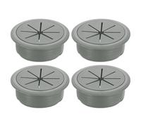 sourcing map 4 Pcs Desk Grommet, 1.97 inch 50mm Desk Cable Hole Cover Wire Hole Insert for Home Office Table Cabinet Cord Organizer, Drak Gray