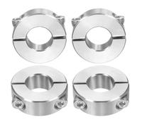 sourcing map 4 Pcs Double Split Shaft Collar 12mm Bore, Two Piece Clamping Collar 28mm OD 11mm Thickness, 304 Stainless Steel Set Screw Split Collar