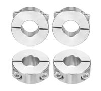 sourcing map 4 Pcs Double Split Shaft Collar 15mm Bore, Two Piece Clamping Collar 34mm OD 13mm Thickness, 304 Stainless Steel Set Screw Split Collar