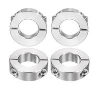 sourcing map 4 Pcs Double Split Shaft Collar 7/8" Bore, Two Piece Clamping Collar 1-5/8" OD 1/2" Thickness, 303 Stainless Steel Set Screw Split Collar