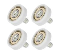sourcing map 4 PCS Drawer Rollers 22mm x 7mm Wheel 2mm Step, Nylon Bearing Roller Drawer Pulley Bearing Replacement Wheels for Windows Sliding Door Track Guide White, M6 x 10mm Thread