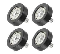 sourcing map 4 PCS Drawer Rollers 26mm x 8mm Wheel 4mm Step, Nylon Bearing Roller Drawer Pulley Bearing Replacement Wheels for Windows Sliding Door Track Guide Black, M6 x 10mm Thread
