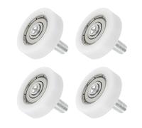 sourcing map 4 PCS Drawer Rollers 26mm x 8mm Wheel 6mm Step, Nylon Bearing Roller Drawer Pulley Bearing Replacement Wheels for Windows Sliding Door Track Guide White, M6 x 10mm Thread