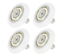 sourcing map 4 PCS Drawer Rollers 28mm x 6mm Wheel 2mm Step, Nylon Bearing Roller Drawer Pulley Bearing Replacement Wheels for Windows Sliding Door Track Guide White, M6 x 10mm Thread