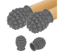 sourcing map 4 Pcs Drumstick Dampeners, Silicone Dot Drumstick Mute Tips Drum Accessory Sticks Percussion Tips for Silent Drumming Practice Fits 7A Drum Sticks, Dark Gray