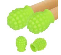 sourcing map 4 Pcs Drumstick Dampeners, Silicone Dot Drumstick Mute Tips Drum Accessory Sticks Percussion Tips for Silent Drumming Practice Fits 7A Drum Sticks, Green