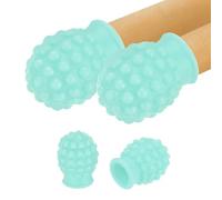 sourcing map 4 Pcs Drumstick Dampeners, Silicone Dot Drumstick Mute Tips Drum Accessory Sticks Percussion Tips for Silent Drumming Practice Fits 7A Drum Sticks, Blue