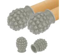 sourcing map 4 Pcs Drumstick Dampeners, Silicone Dot Drumstick Mute Tips Drum Accessory Sticks Percussion Tips for Silent Drumming Practice Fits 7A Drum Sticks, Gray