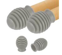 sourcing map 4 Pcs Drumstick Dampeners, Silicone Grid Drumstick Mute Tips Drum Accessory Sticks Percussion Tips for Silent Drumming Practice Fits 7A Drum Sticks, Gray