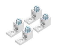 sourcing map 4 Pcs Dual Aluminum Ground Lug, 1B26U 2/0AWG Mechanical Lugs M12 Screw 600V for Electrical Connection Circuit Breaker Solar Panel Marine Power Distribution