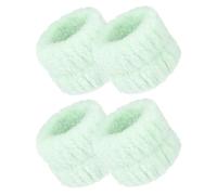 sourcing map 4 Pcs Face Washing Wristbands, Microfiber Wrist Bands for Washing Face Wrist Towels Absorbent Spa Wristbands Prevent Water Spilling Down Arms for Women Spa Skincare, Green