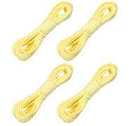sourcing map 4 Pcs Faux Suede Leather Cord, 2.6mm x 5.5 Yards Flat Thin String Leather Crafting Rope Thread for Jewelry Making Necklace Bracelet DIY Handmade Crafts, Light Yellow