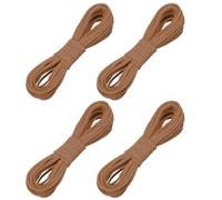 sourcing map 4 Pcs Faux Suede Leather Cord, 2.6mm x 5.5 Yards Flat Thin String Leather Crafting Rope Thread for Jewelry Making Necklace Bracelet DIY Handmade Crafts, Light Brown
