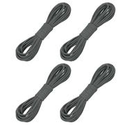 sourcing map 4 Pcs Faux Suede Leather Cord, 2.6mm x 5.5 Yards Flat Thin String Leather Crafting Rope Thread for Jewelry Making Necklace Bracelet DIY Handmade Crafts, Dark Gray
