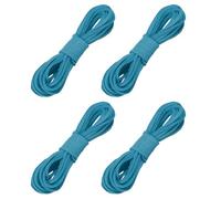 sourcing map 4 Pcs Faux Suede Leather Cord, 2.6mm x 5.5 Yards Flat Thin String Leather Crafting Rope Thread for Jewelry Making Necklace Bracelet DIY Handmade Crafts, Blue