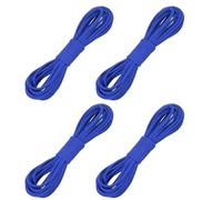sourcing map 4 Pcs Faux Suede Leather Cord, 2.6mm x 5.5 Yards Flat Thin String Leather Crafting Rope Thread for Jewelry Making Necklace Bracelet DIY Handmade Crafts, Dark Blue