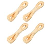 sourcing map 4 Pcs Faux Suede Leather Cord, 2.6mm x 5.5 Yards Flat Thin String Leather Crafting Rope Thread for Jewelry Making Necklace Bracelet DIY Handmade Crafts, Beige