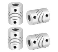 sourcing map 4 Pcs Flexible Couplings 6mm to 8mm Aluminum Alloy Joint Connector, Flexible Shaft Couplings Motor Coupler for 3D Printer CNC Machine Motor Guide DIY Encoder D25 x L19mm