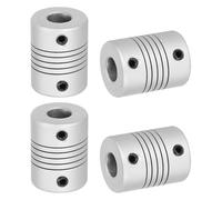 sourcing map 4 Pcs Flexible Couplings 7mm to 8mm Aluminum Alloy Joint Connector, Flexible Shaft Couplings Motor Coupler for 3D Printer CNC Machine Motor Guide DIY Encoder D25 x L19mm