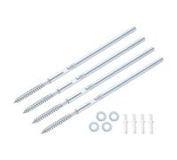 sourcing map 4 Pcs Floating Shelf Brackets Metal Hidden Shelf Support Brackets 8 X 200MM Invisible Shelf Brackets with Screws for Floating Wood Shelves