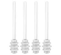 sourcing map 4 Pcs Glass Honey Stirring Rod, Spiral Design Non-Drip Household Honey Stick Swizzle Stick Stirrers Dispense Drizzle Kitchen Accessory for Jam Syrup Beverages, Transparent