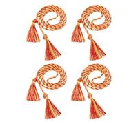 sourcing map 4 Pcs Graduation Cords, Graduation Tassel Honor Cords, 2025 Graduation Honor Cord with Tassel, Braided Cords for Graduation Bachelor Gown Sewing, Gold+Red