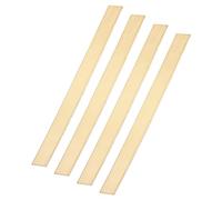 sourcing map 4 Pcs H62 Brass Flat Bar Stock, 0.12"x1"x12" Square Metal Solid Brass Bars for Knife Making DIY Handicrafts Architectural Decoration Industry Thermal Conductivity