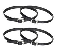 sourcing map 4 Pcs High Heel Shoe Straps, Detachable Ankle Shoelace Straps Replacement Shoelace Shoe Accessories for Women's Loose High Heels Slippers Sandals, Matt Black