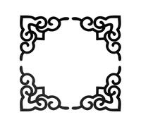 sourcing map 4 Pcs Hollow Mirror Wall Stickers, Acrylic Corner Decor Stickers Self Adhesive Mirror Stickers for Bathroom Living Room Bedroom Ceiling Office Decal (Black, 7.9 x 7.9)