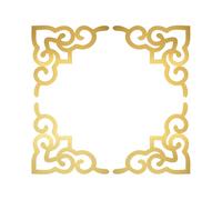 sourcing map 4 Pcs Hollow Mirror Wall Stickers, Acrylic Corner Decor Stickers Self Adhesive Mirror Stickers for Bathroom Living Room Bedroom Ceiling Office Decal (Light Gold Tone, 7.9 x 7.9)