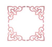 sourcing map 4 Pcs Hollow Mirror Wall Stickers, Acrylic Corner Decor Stickers Self Adhesive Mirror Stickers for Bathroom Living Room Bedroom Ceiling Office Decal (Rose Gold Tone, 7.9 x 7.9)