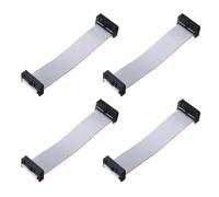 sourcing map 4 Pcs IDC Flat Ribbon Cable, 2.54mm Pitch 23mm Width 10cm Long 18 Pin FC to FC Flat Ribbon Connector Jumper Wire for PC, LED Displays