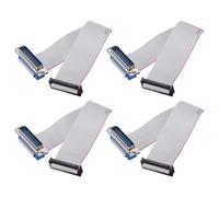 sourcing map 4 Pcs IDC Flat Ribbon Cable, 2.54mm Pitch 31.8mm Width 20cm Long 26 Pin Male DB25 to FC-26 Flat Ribbon Connector Jumper Wire for PC, LED Displays