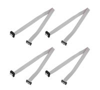 sourcing map 4 Pcs IDC Flat Ribbon Cable, 2mm Pitch 10mm Width 30cm Long 10 Pin FC to FC Flat Ribbon Connector Jumper Wire for PC, LED Displays