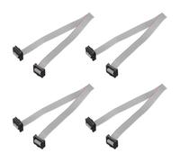 sourcing map 4 Pcs IDC Flat Ribbon Cable, 2mm Pitch 8mm Width 20cm Long 8 Pin FC to FC Flat Ribbon Connector Jumper Wire for PC, LED Displays