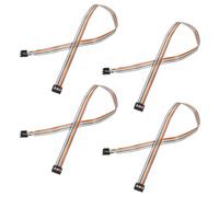 sourcing map 4 Pcs IDC Rainbow Wire Flat Ribbon Cable FC-Female to 12P 11.8 Inch Length 2.54mm Pitch Breadboard Jumper Wires for Electronic Projects